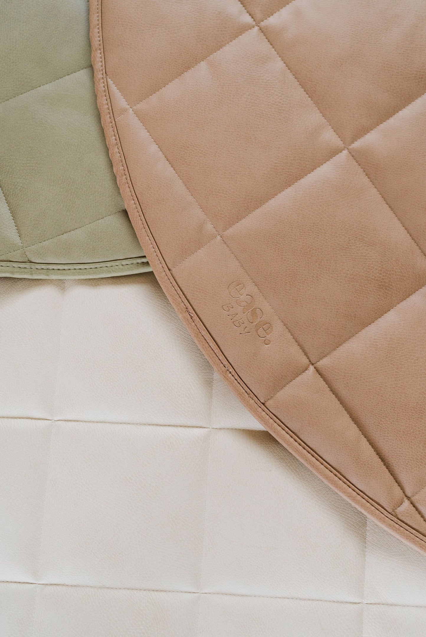 Quilted Vegan Leather Play Mat