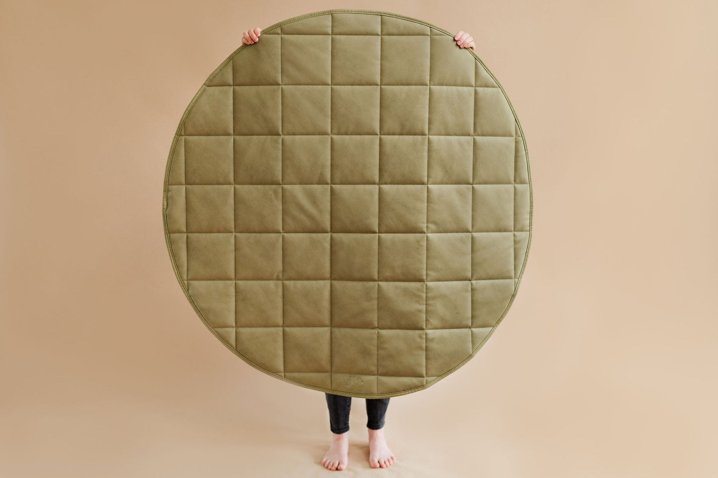 Quilted Vegan Leather Play Mat